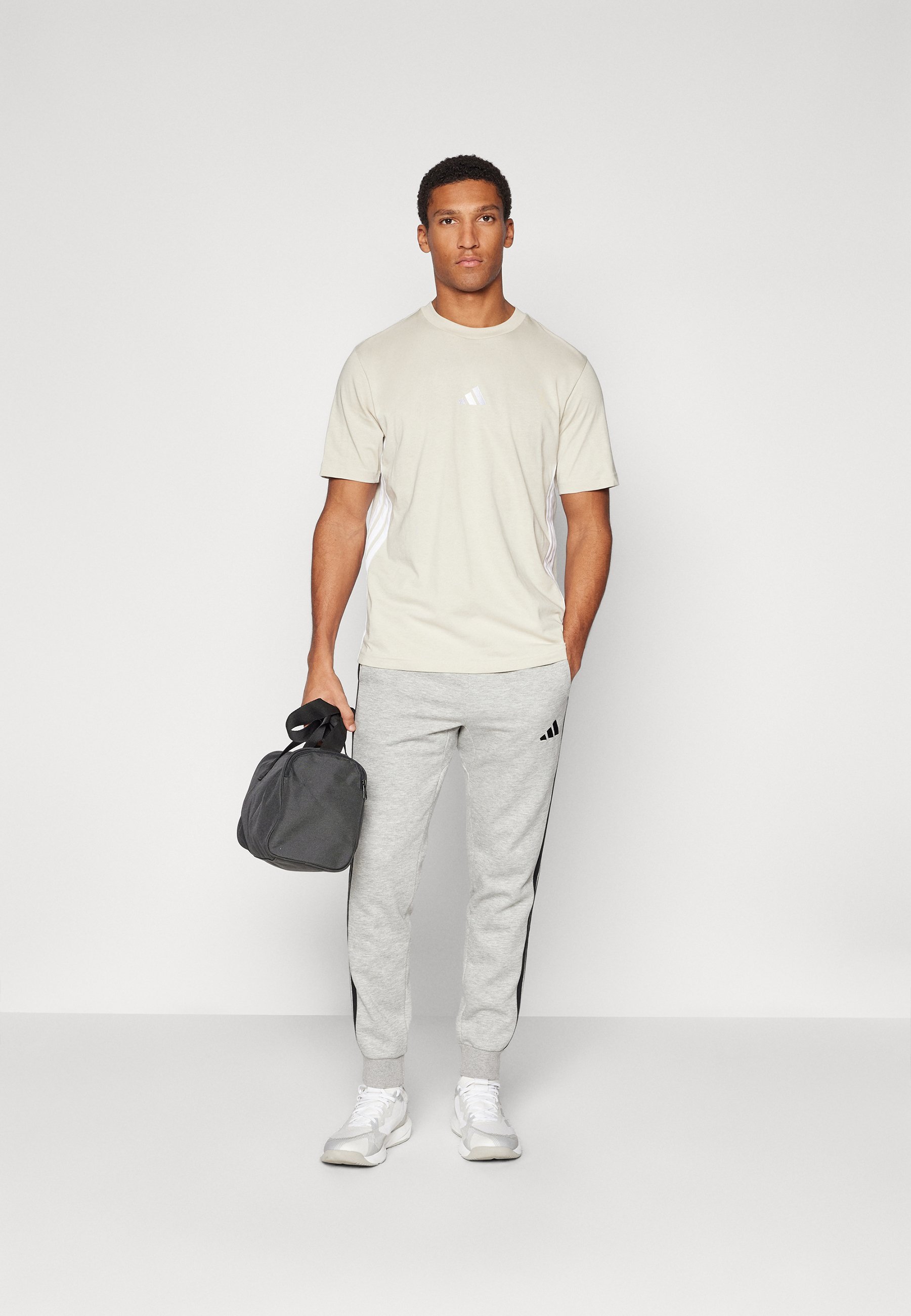 adidas Sportswear trainingsbroek - middengrijs gemêleerd/zwart