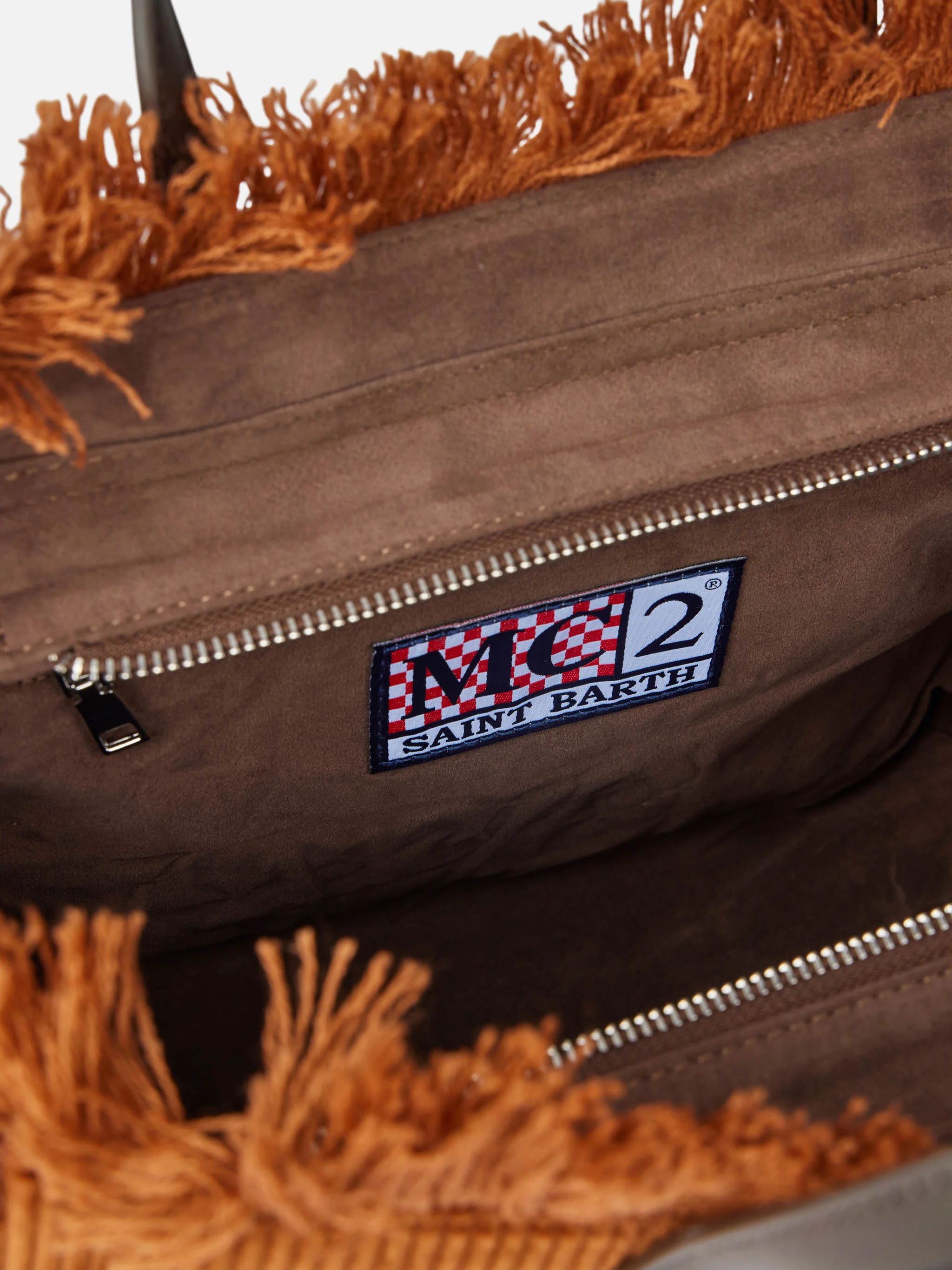 Colette tas van bruin corduroy met logo-borduurwerk