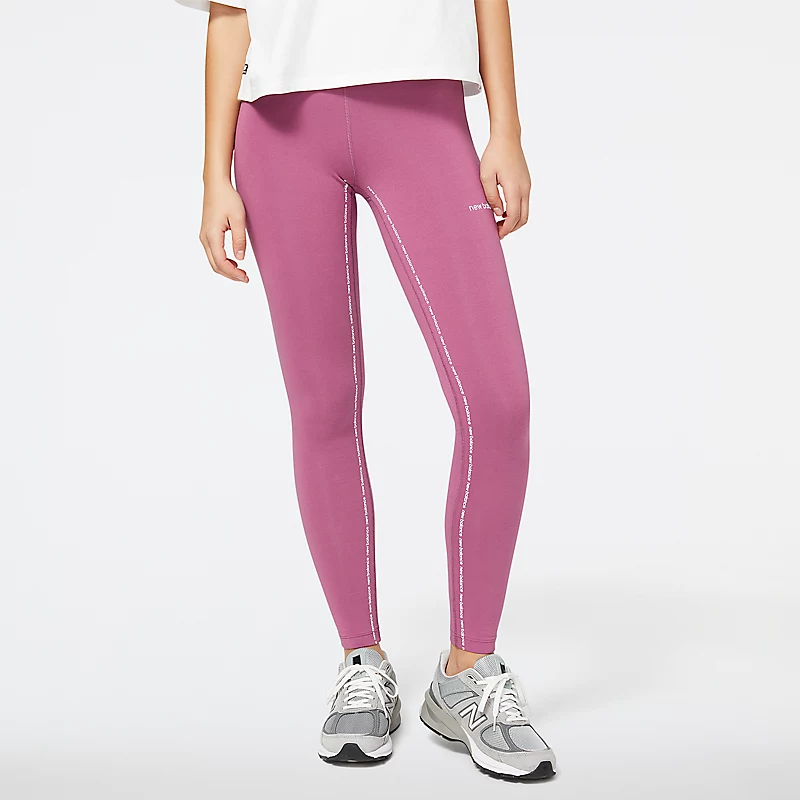 Damskie legginsy NB Essentials - WINOGRONOWE