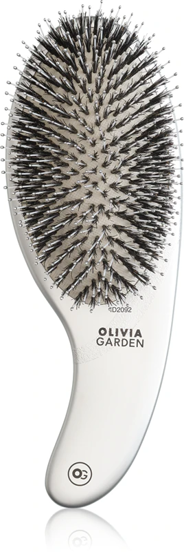 Olivia Garden Expert CURVE Nylon Silver Boar Bristle Haarborstel