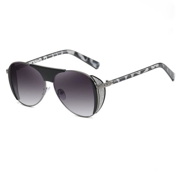 Gafas de sol SHARPHY para mujer - Gafas de sol de conducción con montura metálica grande y personalidad - Gris degradado de lujo de alta calidad