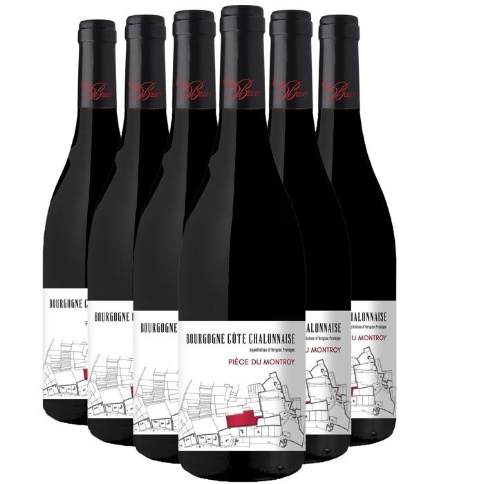 Cave de Bissey Bourgogne Côte Chalonnaise Pièce du Montroy 2023 - Vin Rouge de Bourgogne (6x75cl)