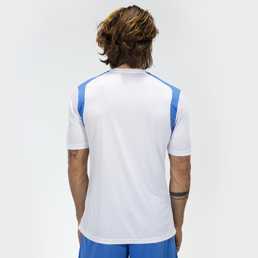 Tricou cu mânecă scurtă Joma Championship V Royal White