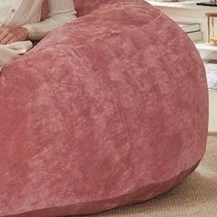 Pouf poire de 100 cm, canapé pour adultes, fauteuil de lecture doux et confortable, convient aux chambres, balcons -rose