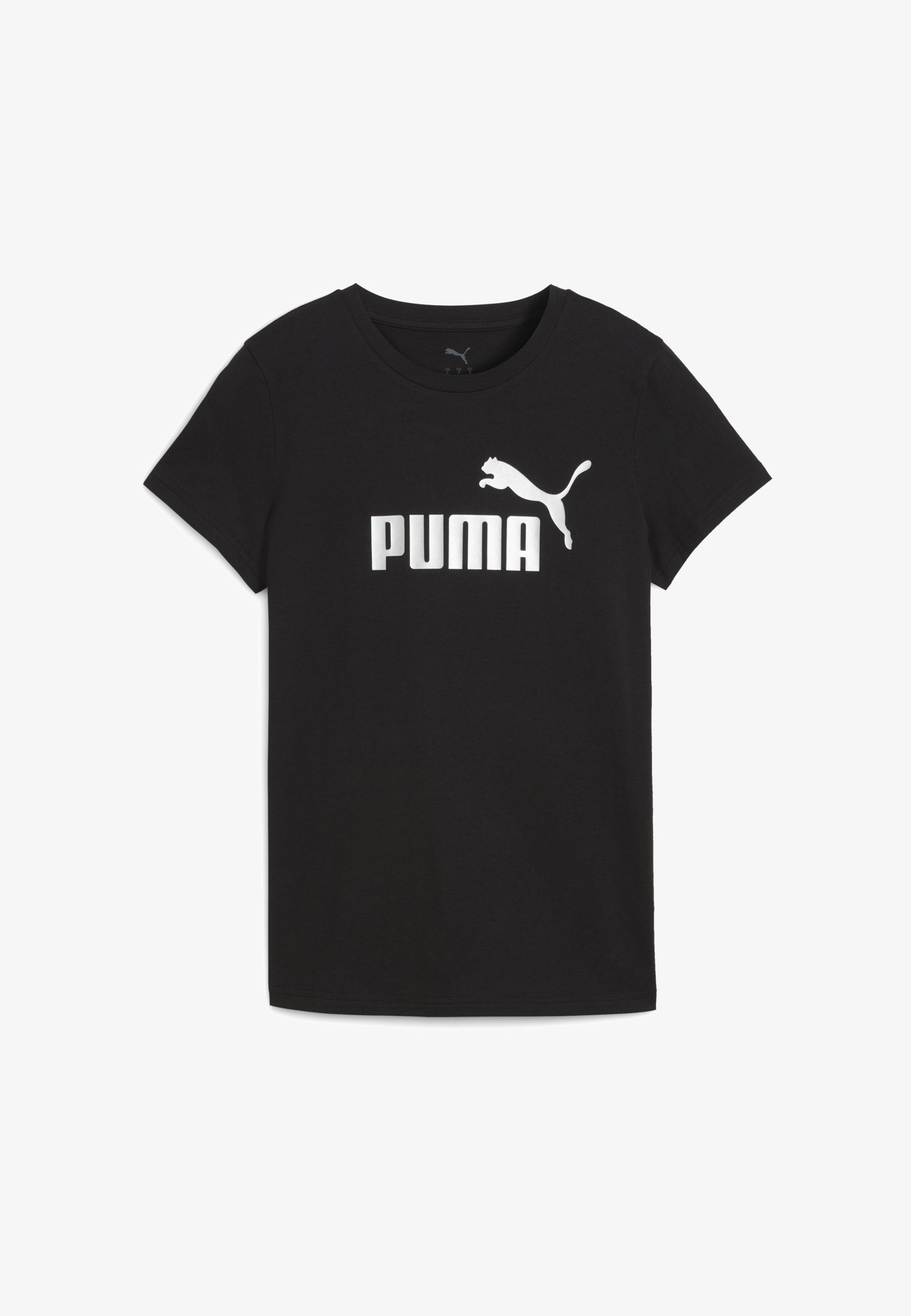 Puma LOGO - Printtipaita - black metallic silver