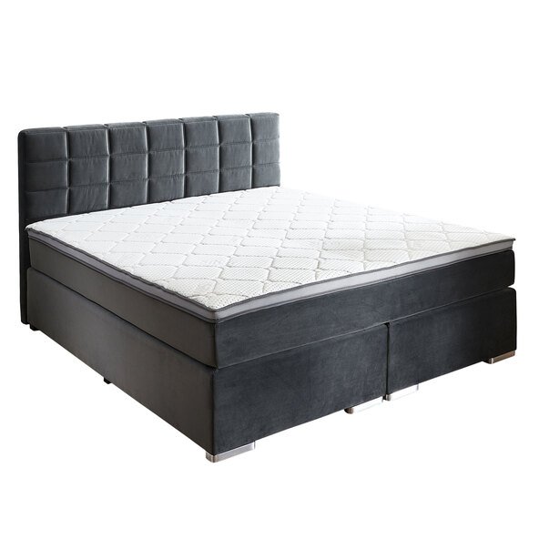 Boxspringbett Premium, ανθρακί, 180 x 200 εκ.