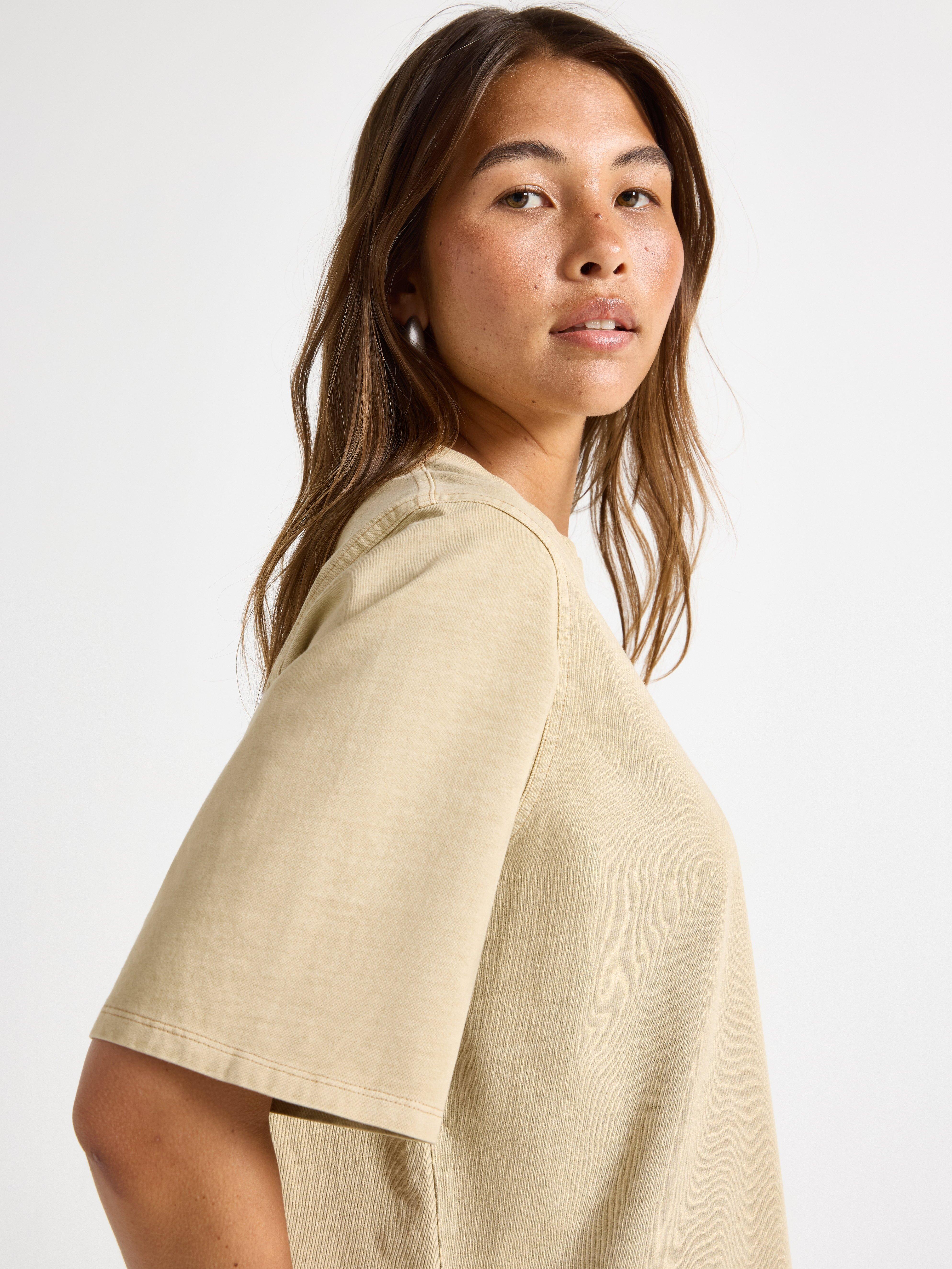 Camiseta extragrande beige