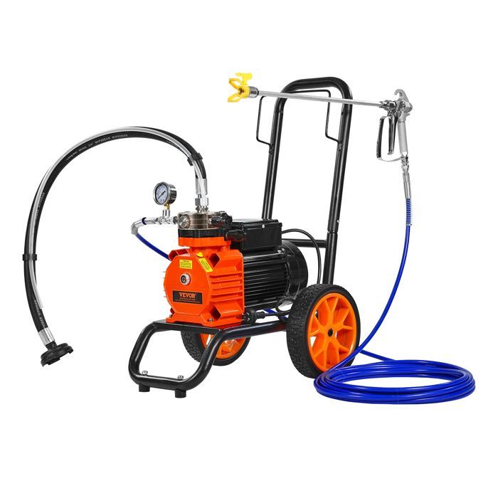 Pulverizador de membrana sin aire de alta presión - VEVOR - 1100 W - 2 L/min - para pintura interior y exterior, suministros y cercas