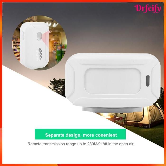 Wireless Doorbell - AKOZON - 36 Melodies - 280m Range - 110° IR Detection - Adjustable Volume 113–25 dB