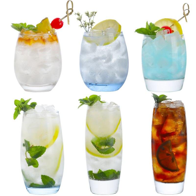 Verres à cocktail en cristal sans plomb, style Collins, pour eau, jus, bière et cocktails