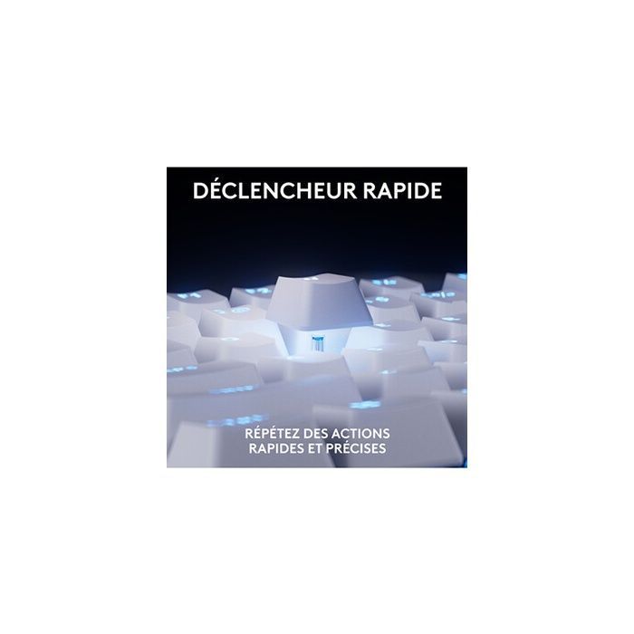 Gamingtoetsenbord - Bedraad - Logitech G - Pro X TKL Rapid - AZERTY - Wit