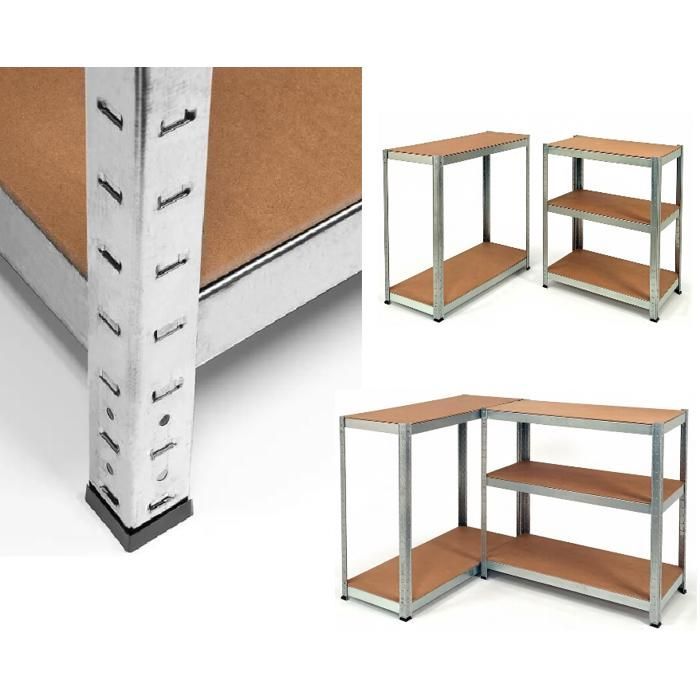 Estantería de banco de trabajo de alta resistencia para cargas pesadas 180 x 40 x 90 cm - 5 estantes, 875 kg