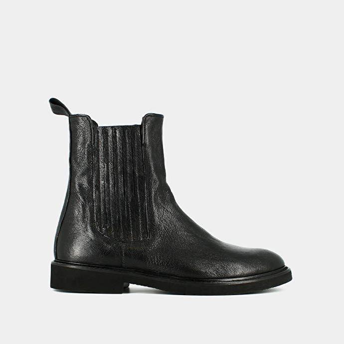 Chelsea boots  en cuir vielli noir