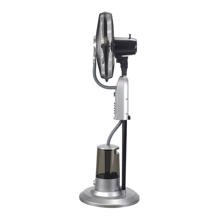 Umidificatore con ventilatore a piantana Ninove da 75 W in plastica argentata