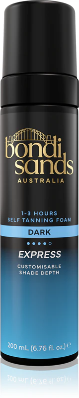 Espuma autobronzeadora Bondi Sands, bronzeamento rápido em 1 hora.