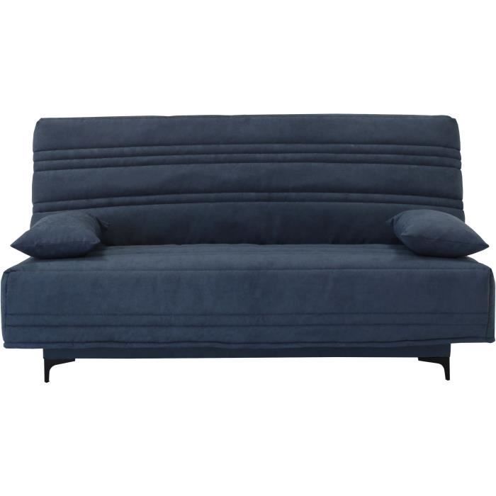 Sofá-cama KRISTEN de 3 lugares com mecanismo click-clack - Largura 199 cm - Colchão de 14 cm - Compartimento de armazenamento