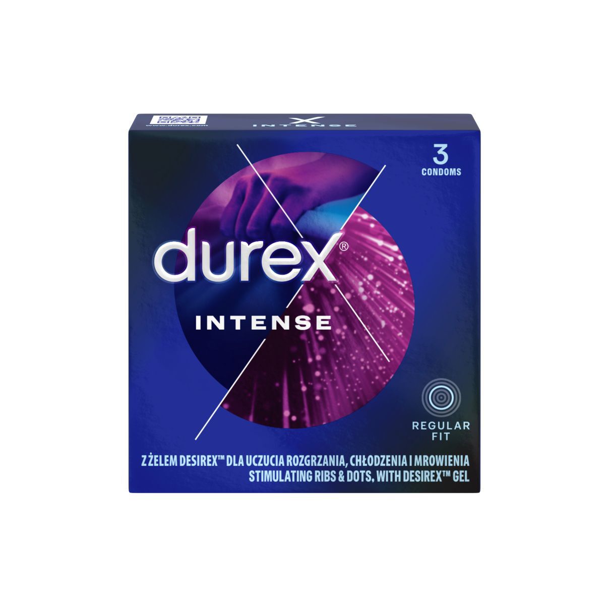 Durex prezervatīvi 3 gab. Intense