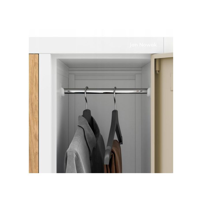 JAN NOWAK Metal locker cabinet for schools and changing rooms BARTEK White / Golden Oak