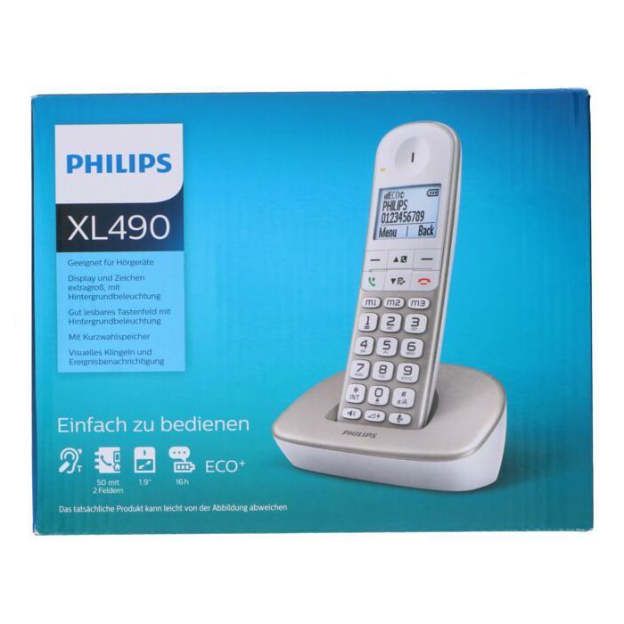 Teléfono inalámbrico para el hogar Philips XL490 - Teléfono fijo