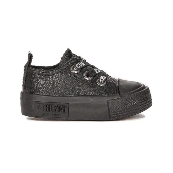 Chaussures - BIG STAR - KK374059 - Noir - Lacets - Bébé - Plat - Canvas - Mixte