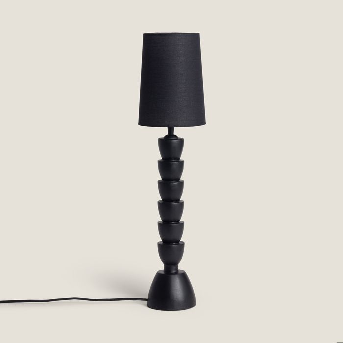 Lampada da tavolo Darian in resina nera