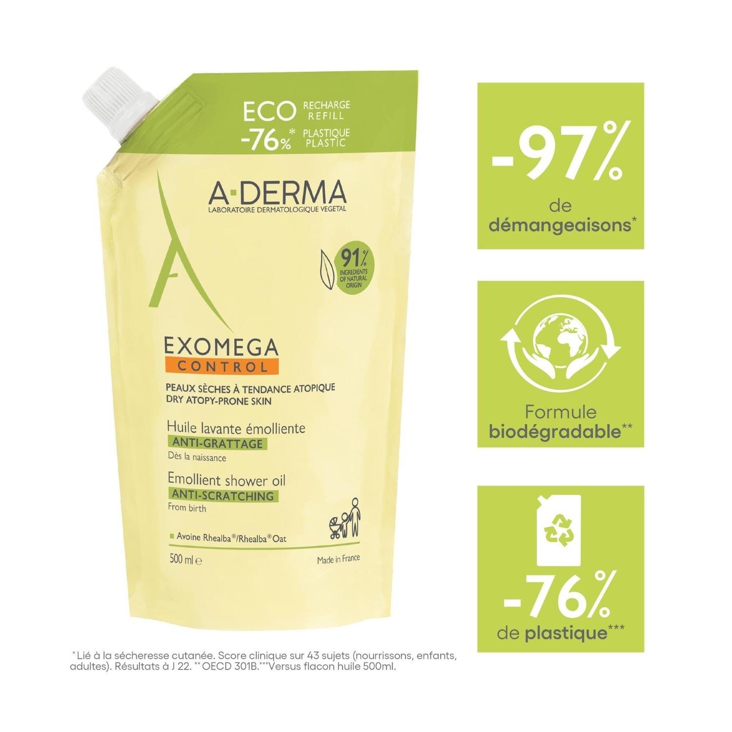 A-DERMA Huile lavante émolliente anti-démangeaisons
