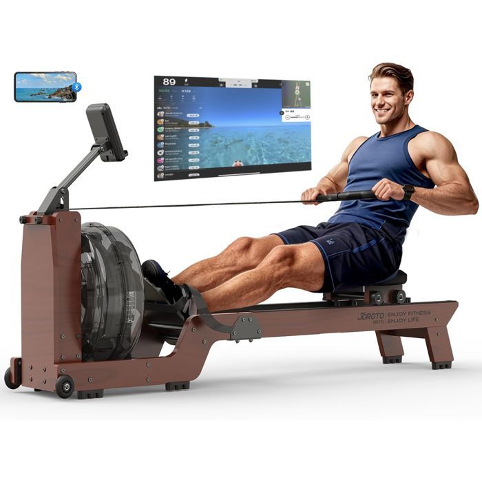 Waterroeimachine - JOROTO - MR390 - FSC-gecertificeerd eikenhout - 22L verticale tank - Bluetooth-monitor