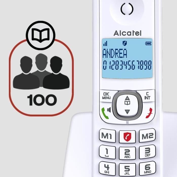 Telefone sem fio - ALCATEL - F530 - Cinza (unidade)