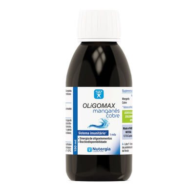 Suplemento para el sistema inmunitario Nutergia OliGomax con manganeso y cobre, 150 ml