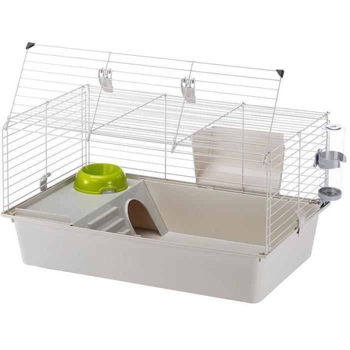 Käfig für Nagetiere - Hamster 77 x 48 x 42 cm - FERPLAST - CAVIE 80X1 - 77 x 48 x 42 cm - Hellgrau