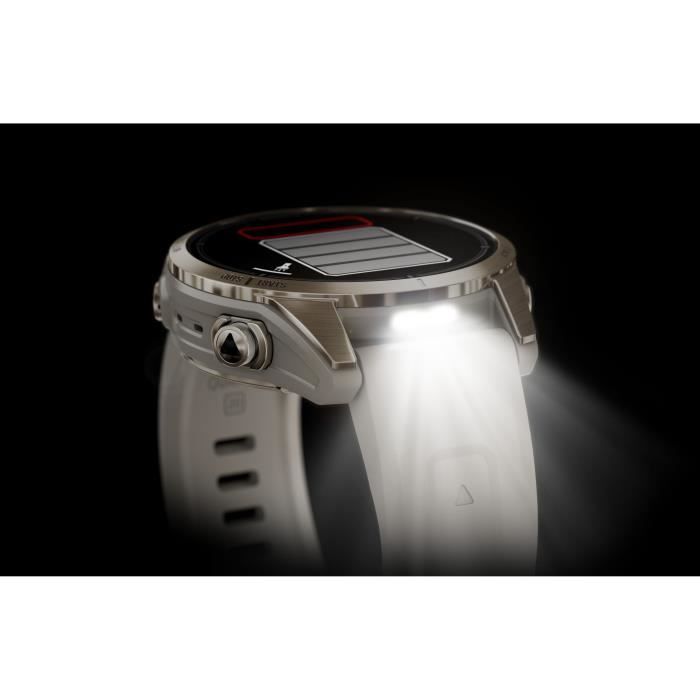 GARMIN - Epix Pro (Gen2) - Reloj inteligente de alto rendimiento - 42 mm - Acero, plateado con correa blanca