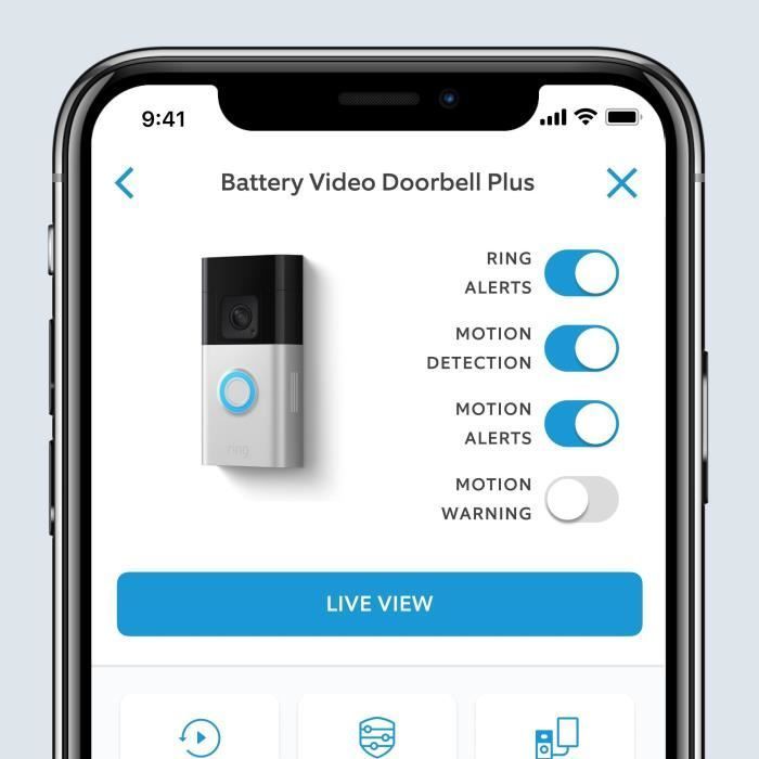 Sonnette Vidéo - RING - Batterie Plus + Carillon 2ème Génération - MTK - UE