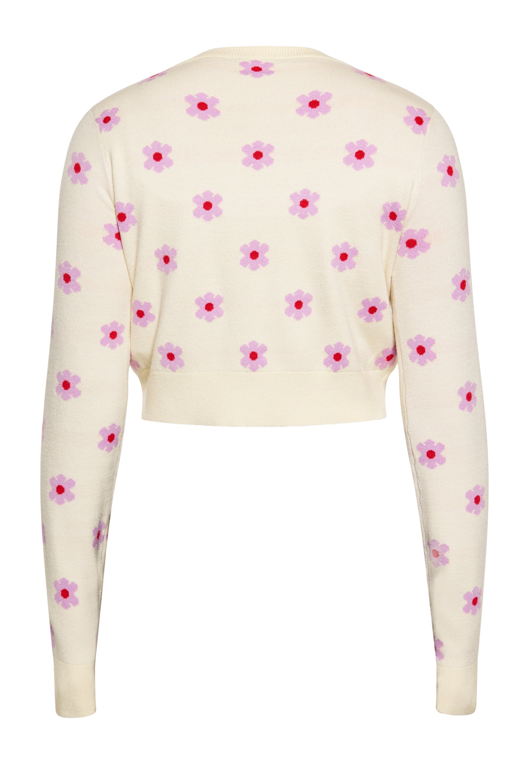 Pull myMo - crème violet rouge