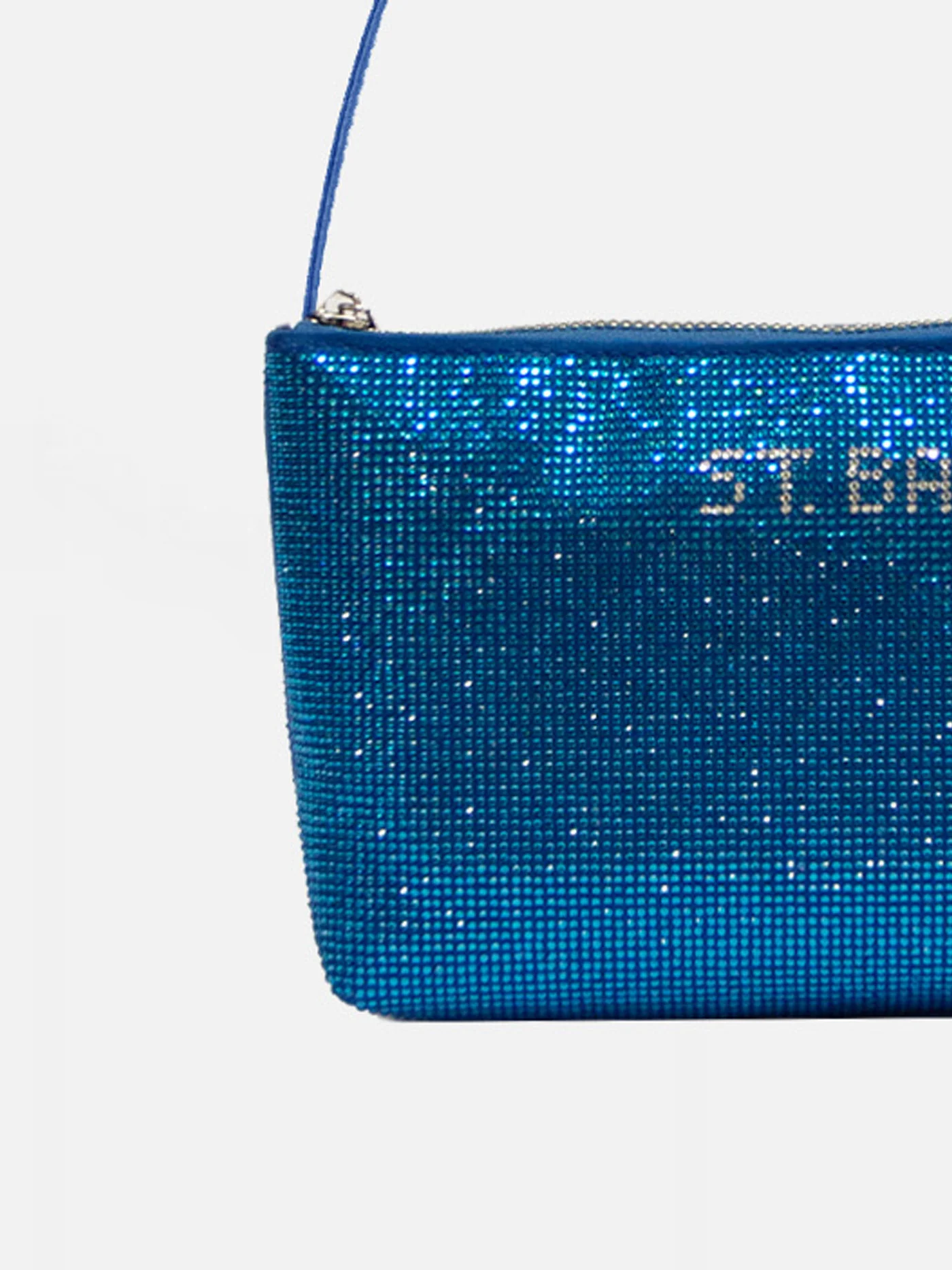 Minitasje met blauwe strass-steentjes