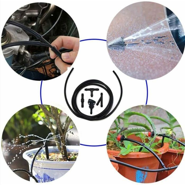 Kit tubo lavavetri - XVX - 5 metri con 15 raccordi e 2 ugelli - Auto