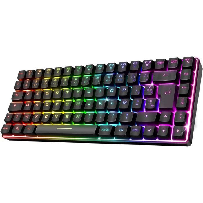 Gaming Keyboard - SPIRIT OF GAMER - ELITE K70 - Wireless RGB - TKL Compact 65% - 85 Semi-Mechanical Keys