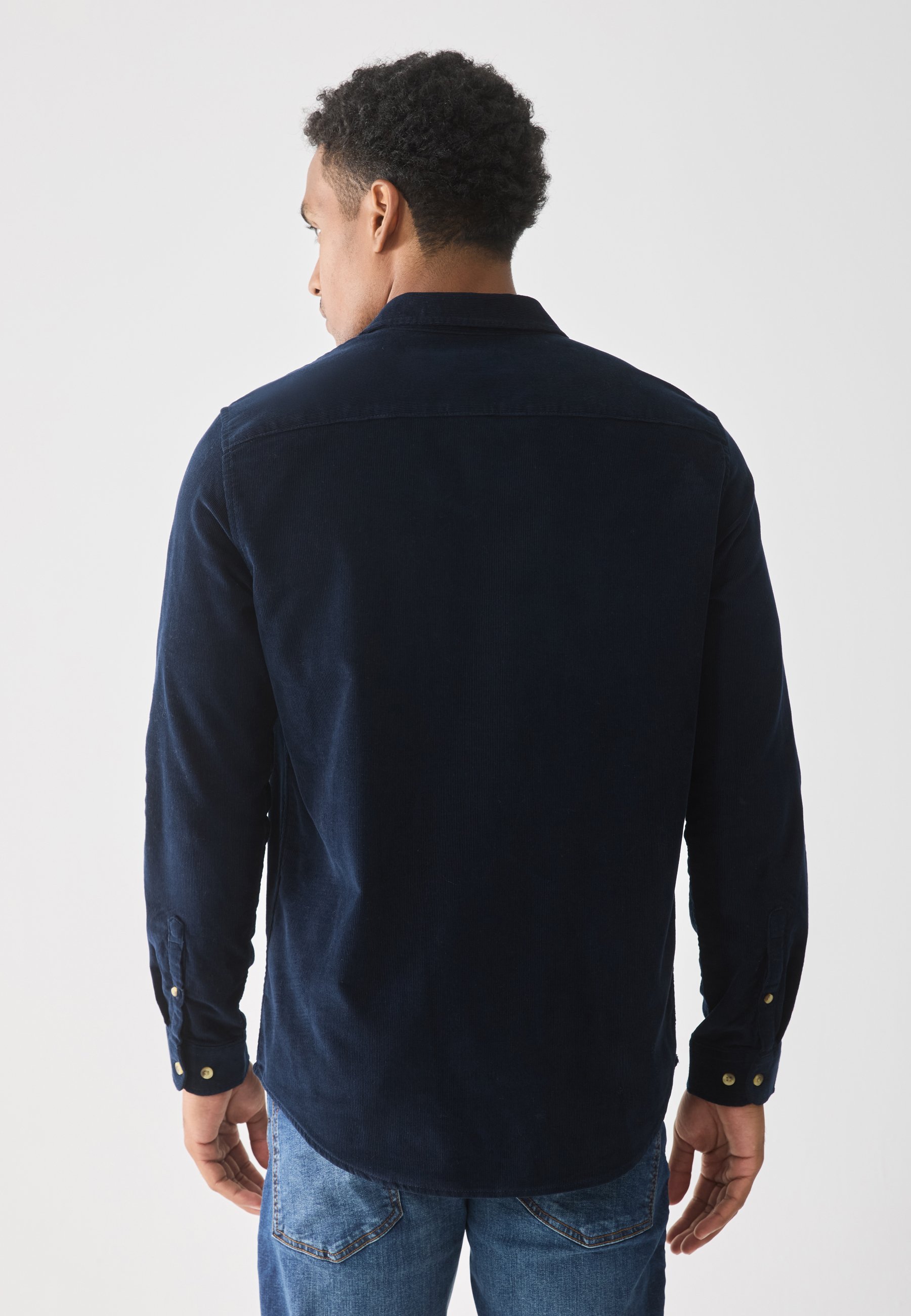 Pier One corduroy overhemd - overhemd - donkerblauw