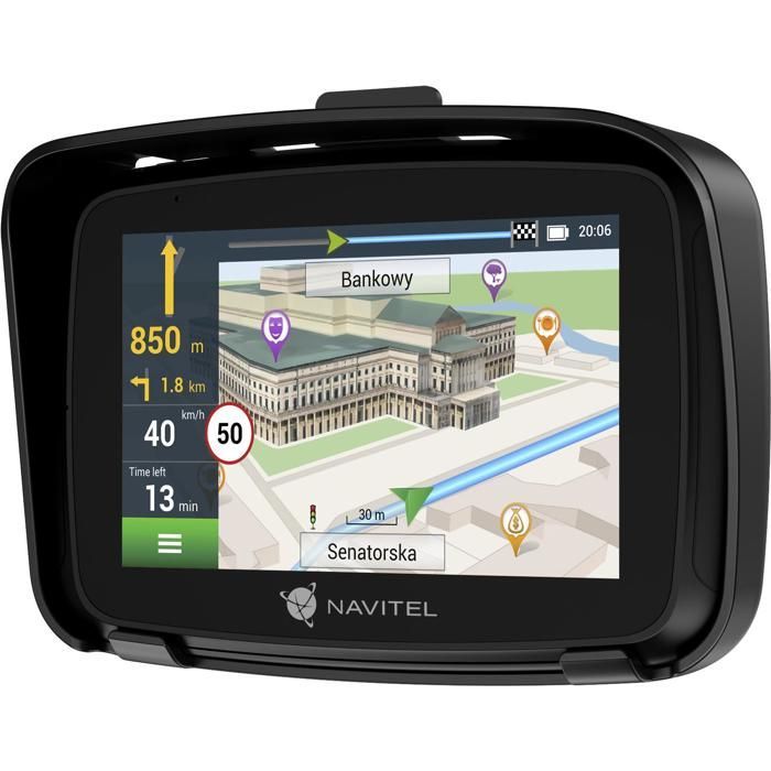 Navegador GPS - NAVITEL - G590 MOTOCICLETA - Tela de 5 polegadas - Resolução 800x480 - Bluetooth e USB