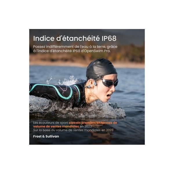 Auriculares SHOKZ OPENSWIM PRO - Conducción ósea - Bluetooth - IP68 - 9 horas de autonomía