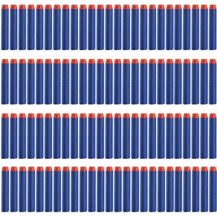 Fléchettes de rechange pour pistolets Nerf N-Strike Blasters - Lot de 100 - Couleur bleu marine