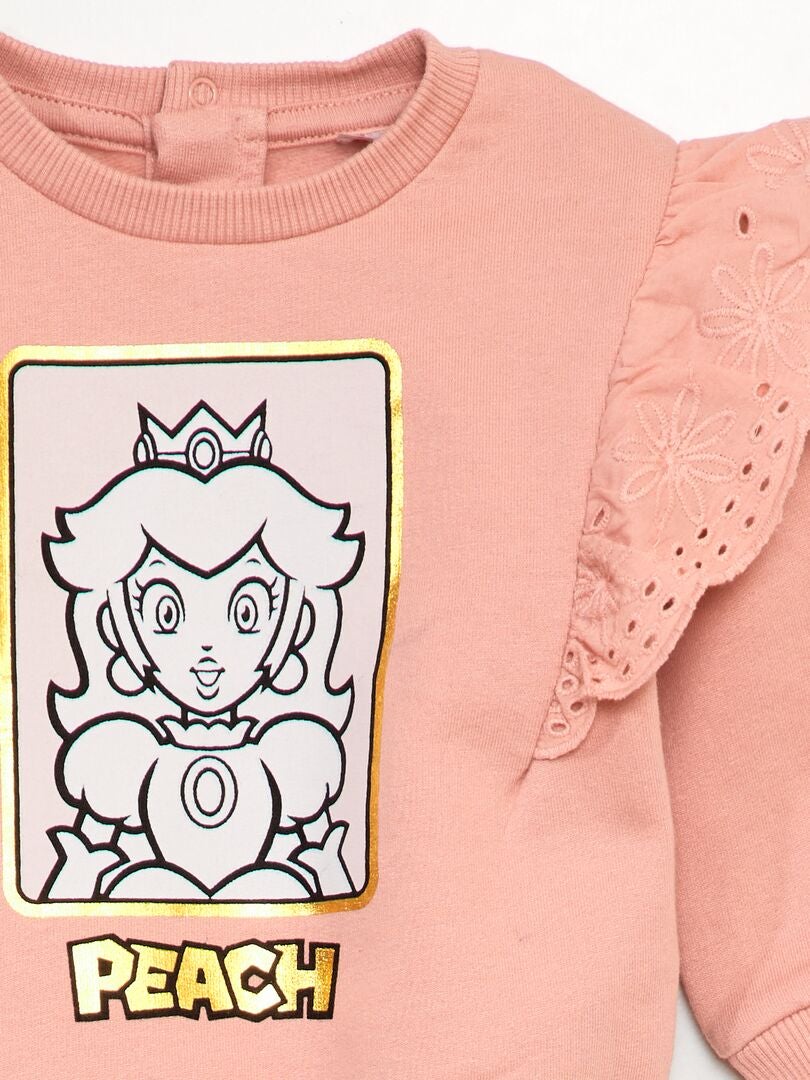 Mario's 'Peach' sweatshirt en legging set - roze/beige