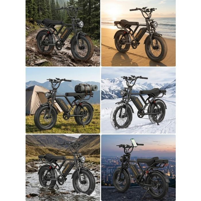 Vélo Électrique HEARDEER BK20 - Moteur 1000W, Batterie 48V 20Ah - Autonomie80km, Freins Disque, Vitesse MAX 50km/h