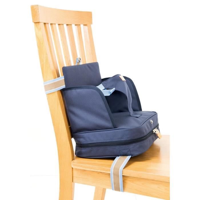 Silla elevadora para bebé - ROBA - Plegable - Cojín hinchable - Cinturón ajustable - 6 meses / 3 años (15 kg) - Azul marino