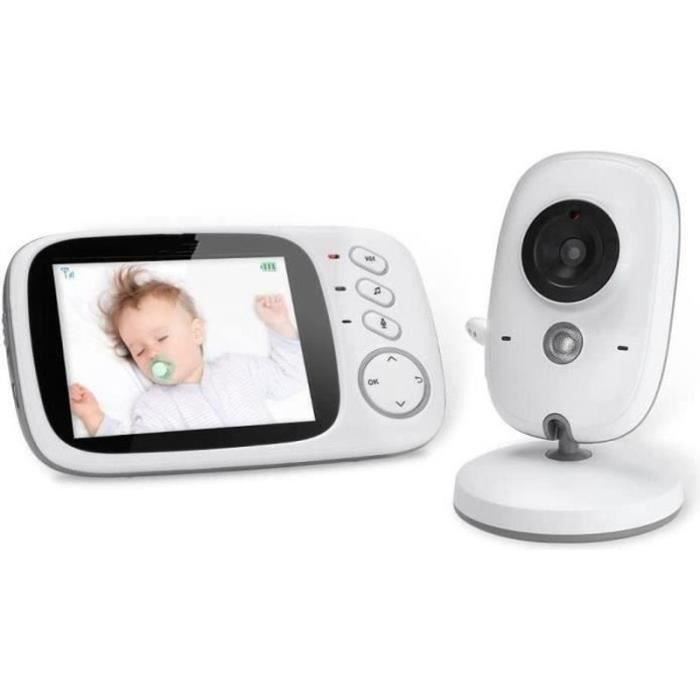 GHB Video Baby Monitor - CHANGM - GHB Baby Video Baby Monitor - Night Vision - FHSS - White
