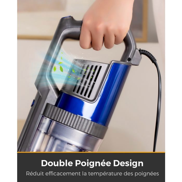 VACTechPro 32KPa/680W/6M Vacuum Cleaner, Stick Vacuum with 800ML Dust Collector, Corded Stick Vacuum with Dual Design