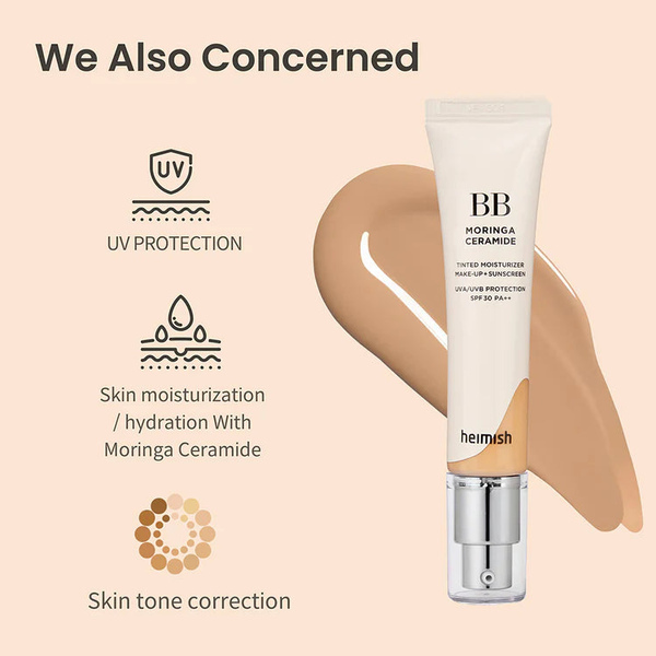 Heimish Moringa Ceramide SPF30 BB-voide 23 Vaalea Keskivahva 30g