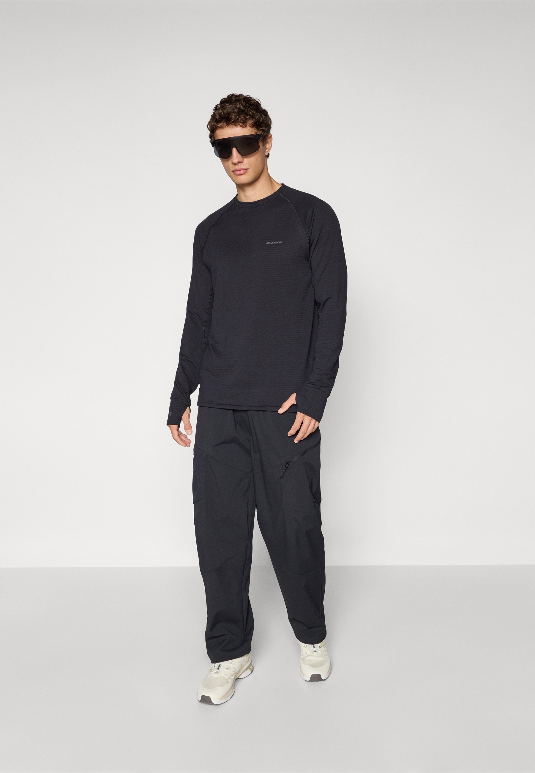 Salomon LIGHTWARM - Bluza - głęboka czerń