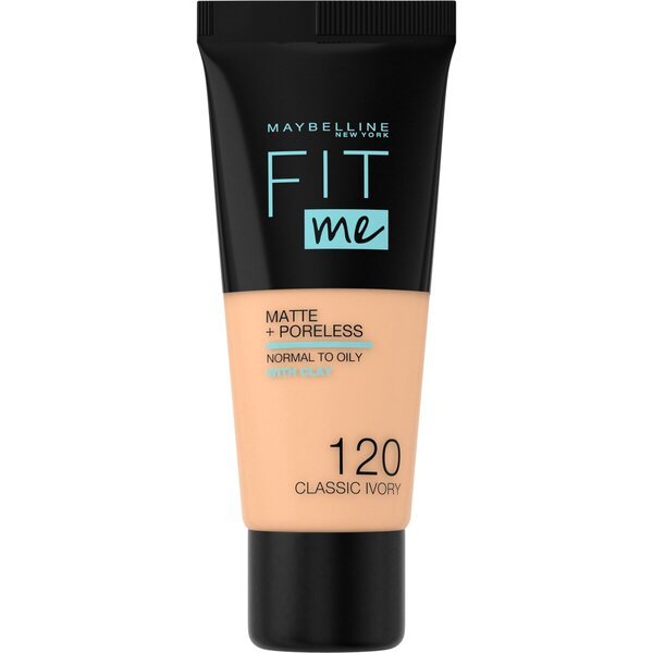Maybelline New York Fit Me Matte & Poreless tekoči puder 120 Classic Ivory