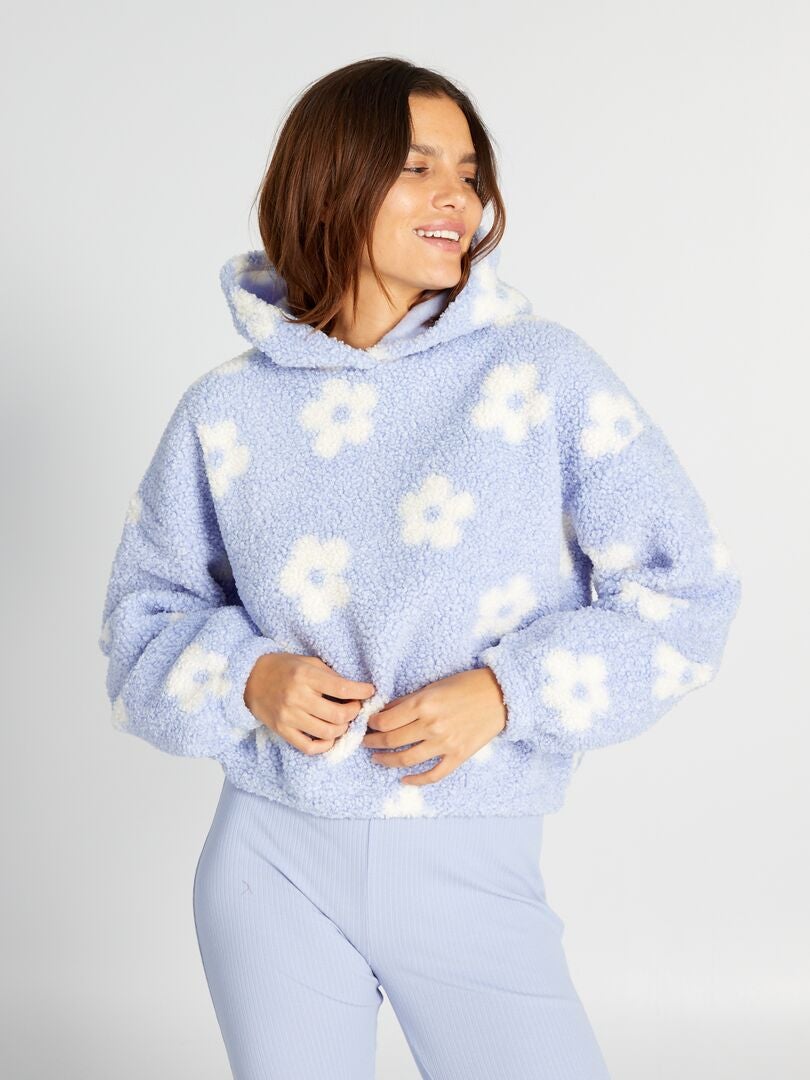 Conjunto de pijama de 2 piezas con capucha y pantalón - AZUL