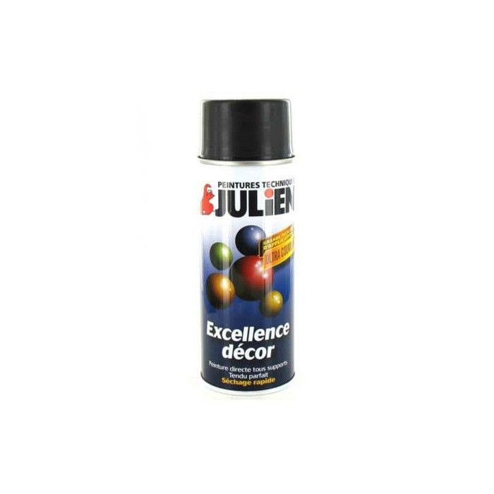 Julien Aerosol Paint - Gloss Black - 400ml - Acrylic - Multi-coat